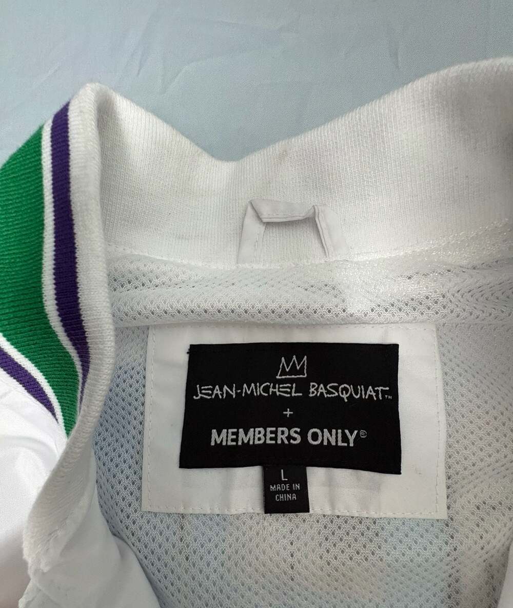 Jean-Michel Basquiat x Members Only NYC Empire Windbreaker Bomber Jacket Men's L - Picture 6 of 10